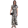 Nordic TOT Dress Design Sense Blend Rayon Mid-Length A-Line Short Sleeve Midi Dress Gown Casual Summer Fashion Dress