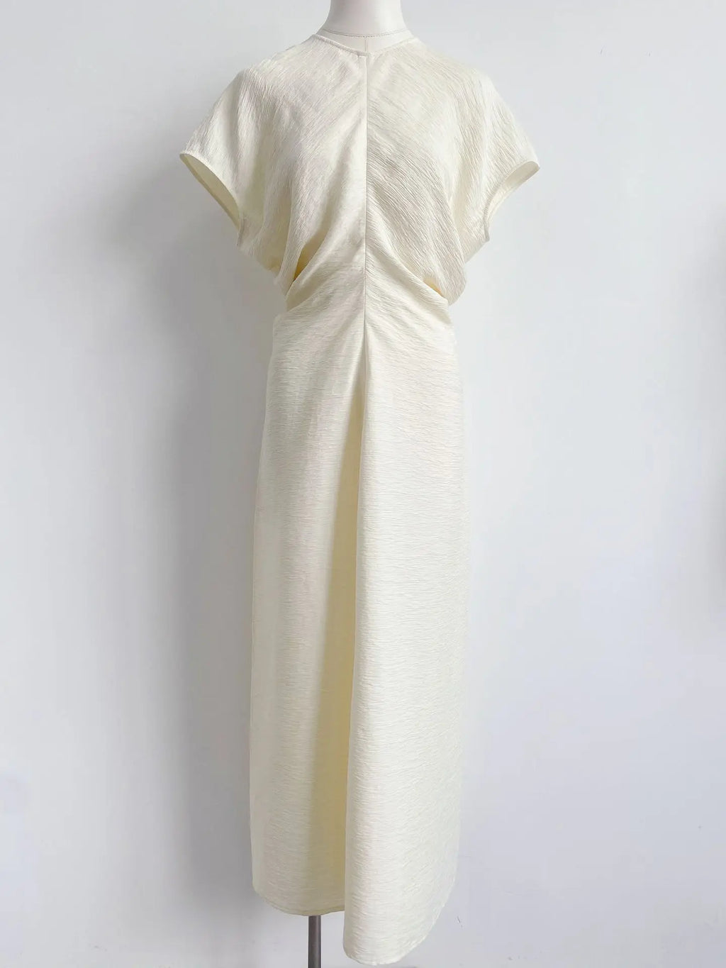 Nordic TOT Dress Design Sense Blend Rayon Mid-Length A-Line Short Sleeve Midi Dress Gown Casual Summer Fashion Dress