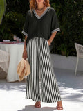 Alira Striped Linen Duo Set