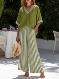 Alira Striped Linen Duo Set